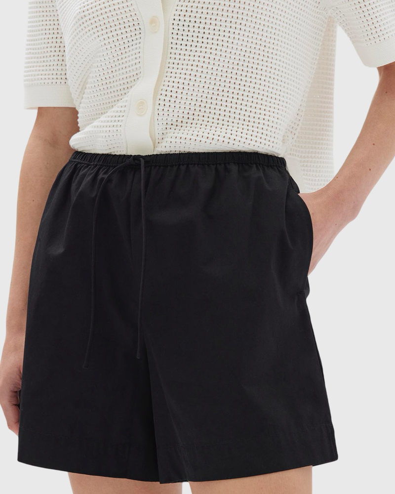 Philipa Poplin Short Black