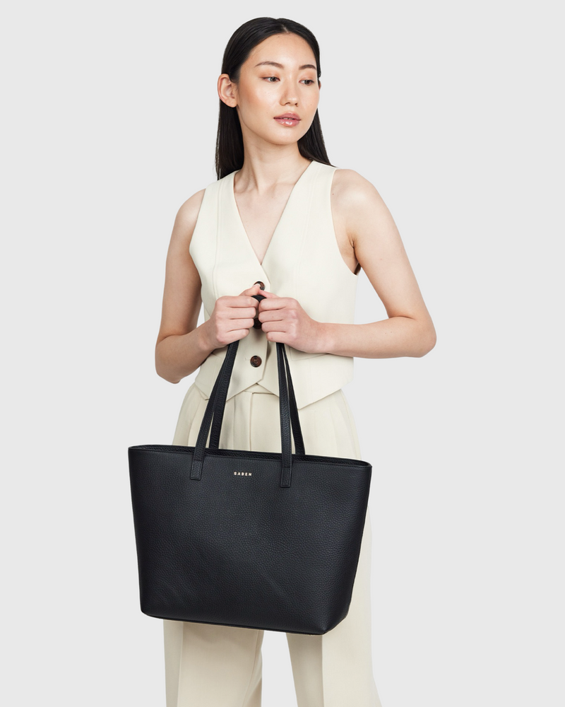 Tilbury Shoulder Bag Black + Bronze Foil