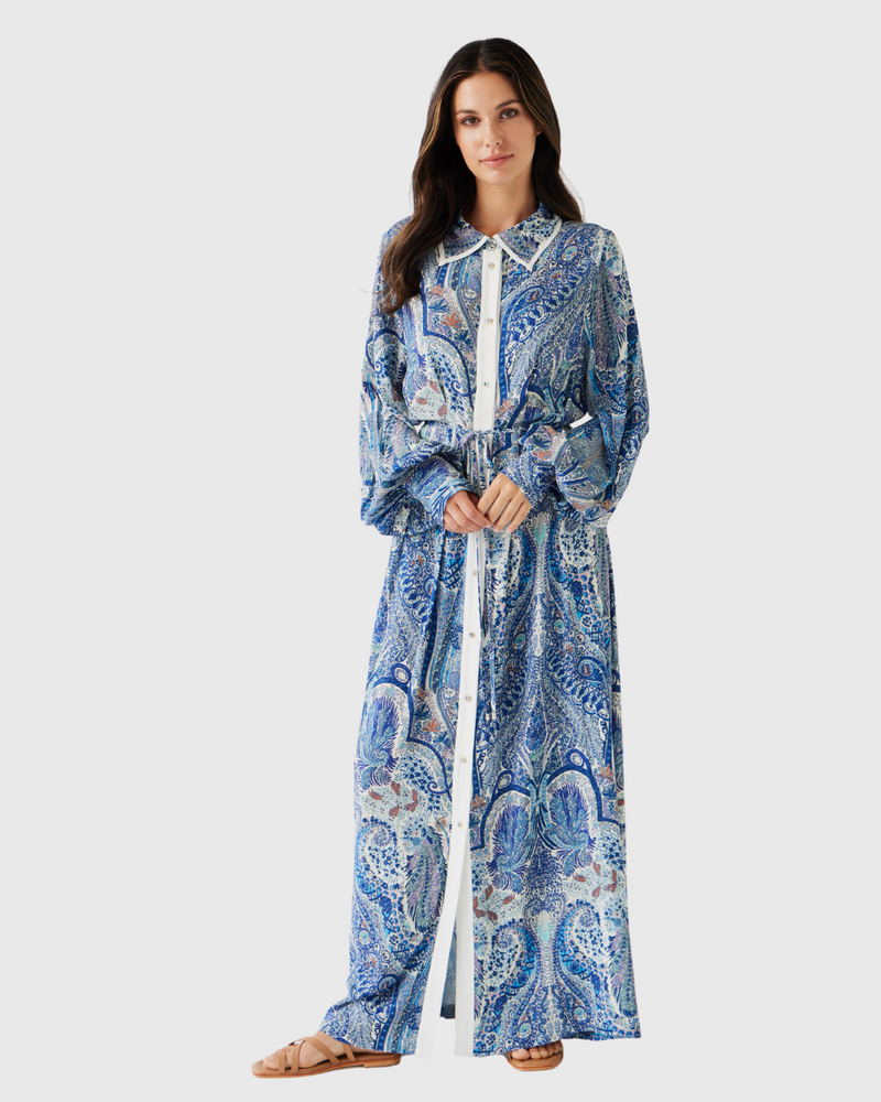 Yoyo Dress Blue Paisley