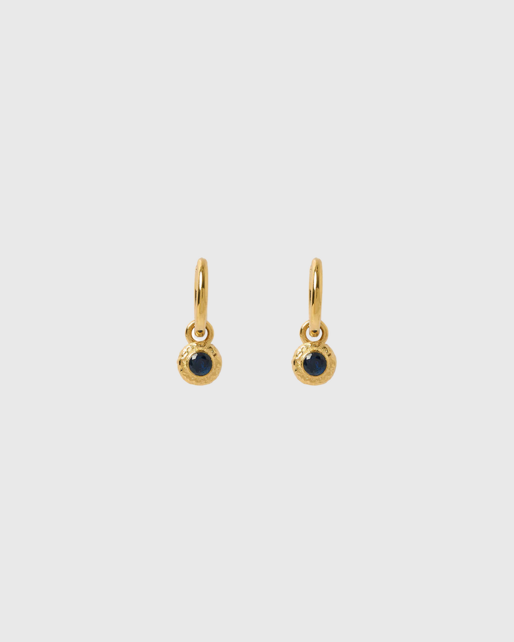 Crushed Birthstone Earrings Sapphire