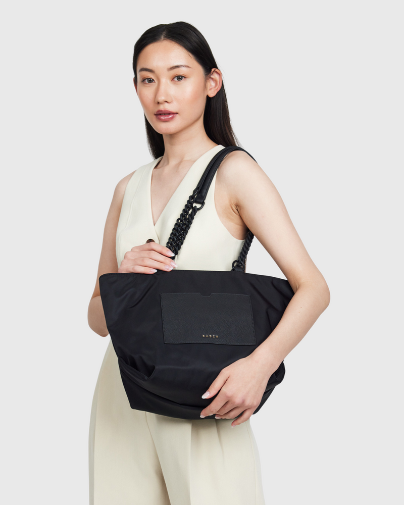 Paris Tote Black Recycled Nylon