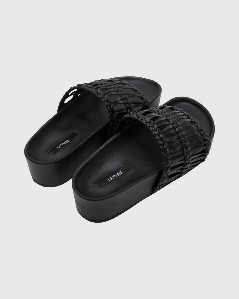 Lou Platform Slide Black