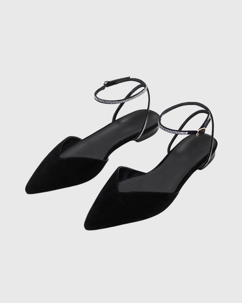 Nora Flat Black/Crystal