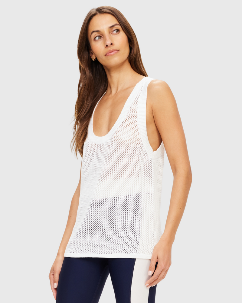 Fenway Wales Knit Tank Creme