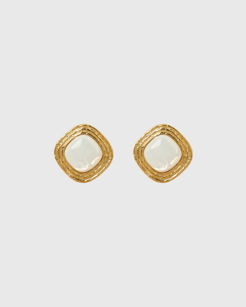 Ophelia Mother of Pearl Earrings Gold