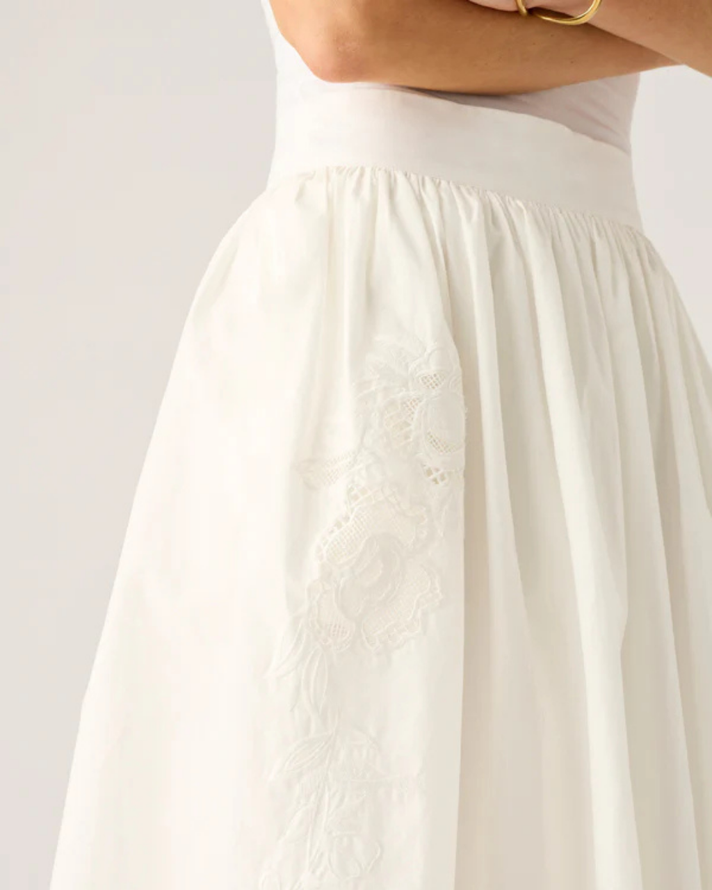 Isadora Midi Skirt Pearl