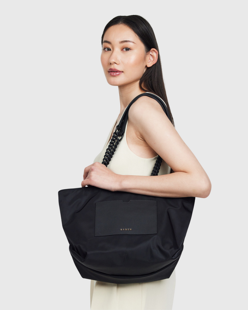 Paris Tote Black Recycled Nylon