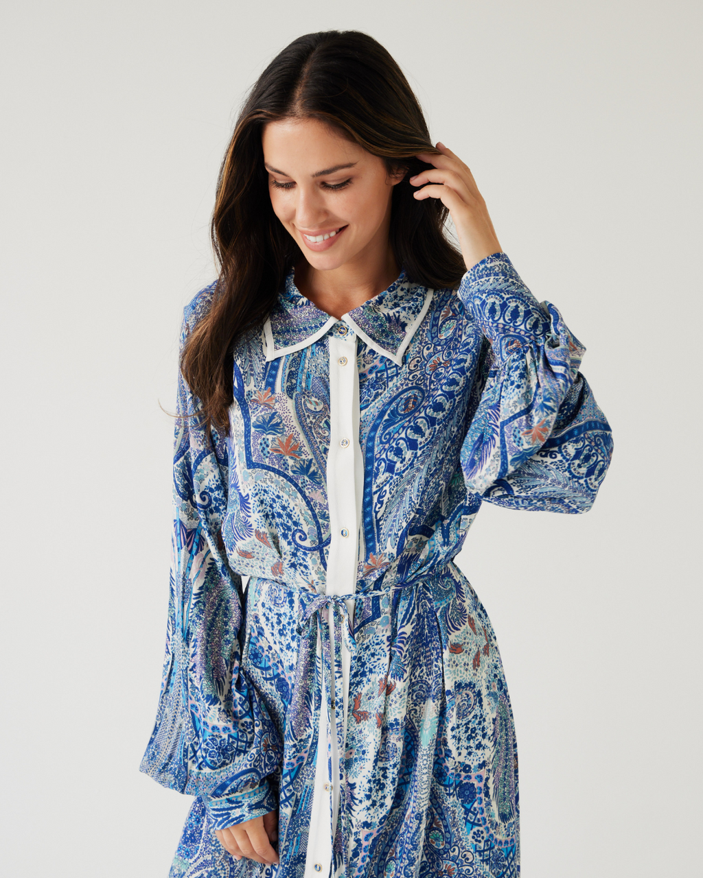 Yoyo Dress Blue Paisley