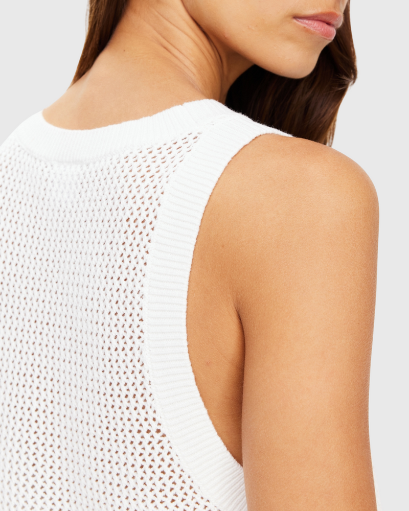 Fenway Wales Knit Tank Creme