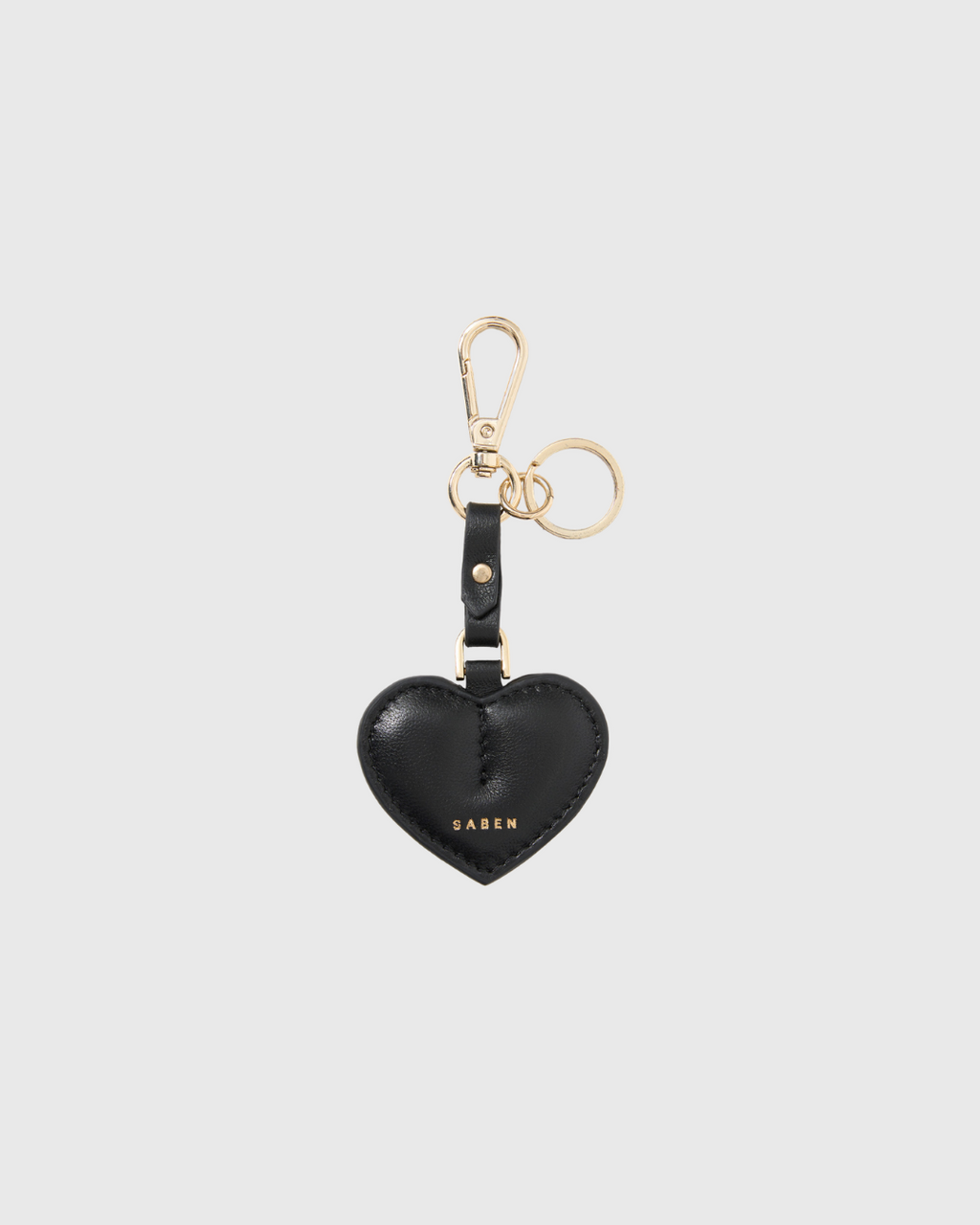 Charm Keyring Heart Black