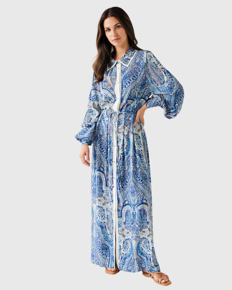 Yoyo Dress Blue Paisley