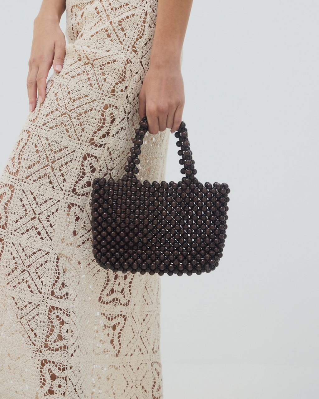 Bonbon Beaded Bag Brown