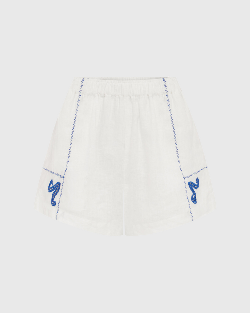 Aries Linen Shorts Bone