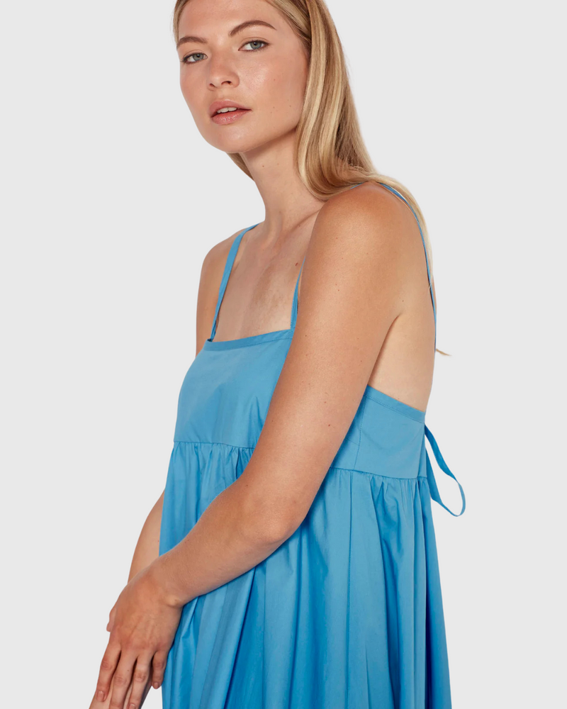 Jasmine Dress (Organic Cotton) Sea Blue