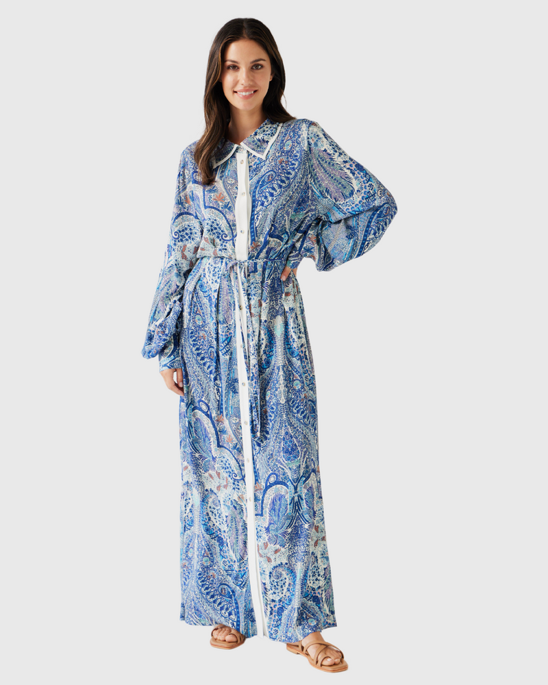 Yoyo Dress Blue Paisley