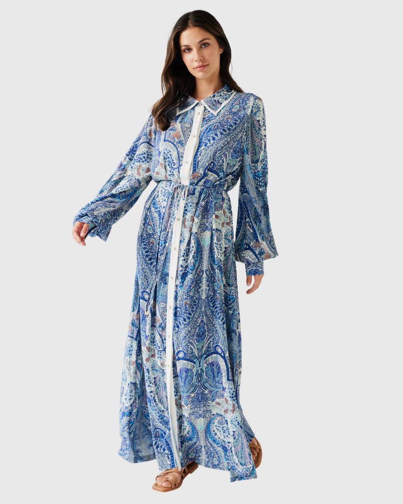 Yoyo Dress Blue Paisley