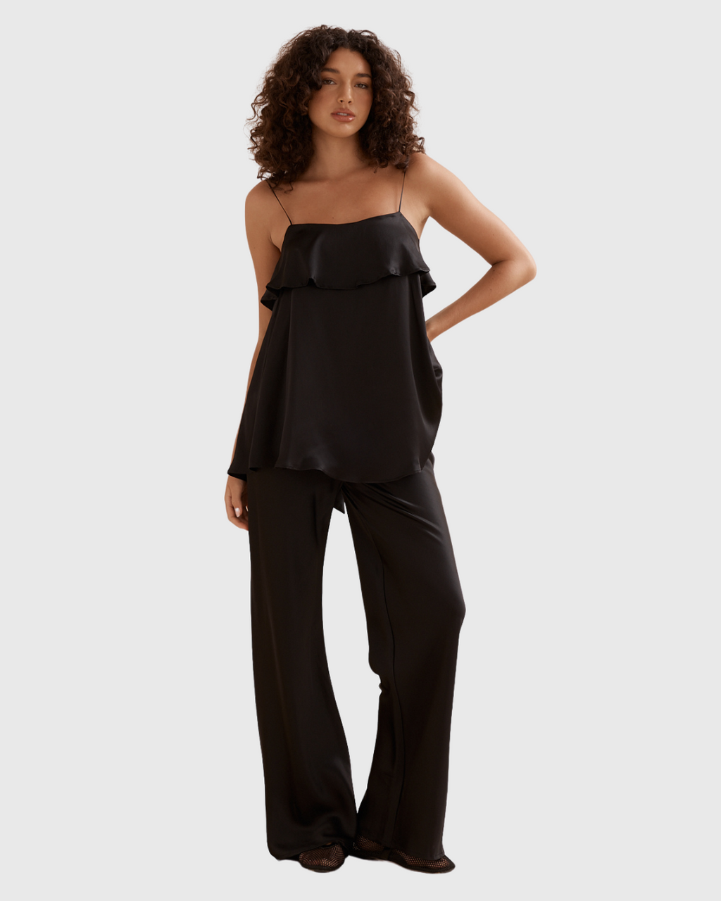 Ophelia Pant Black Silk