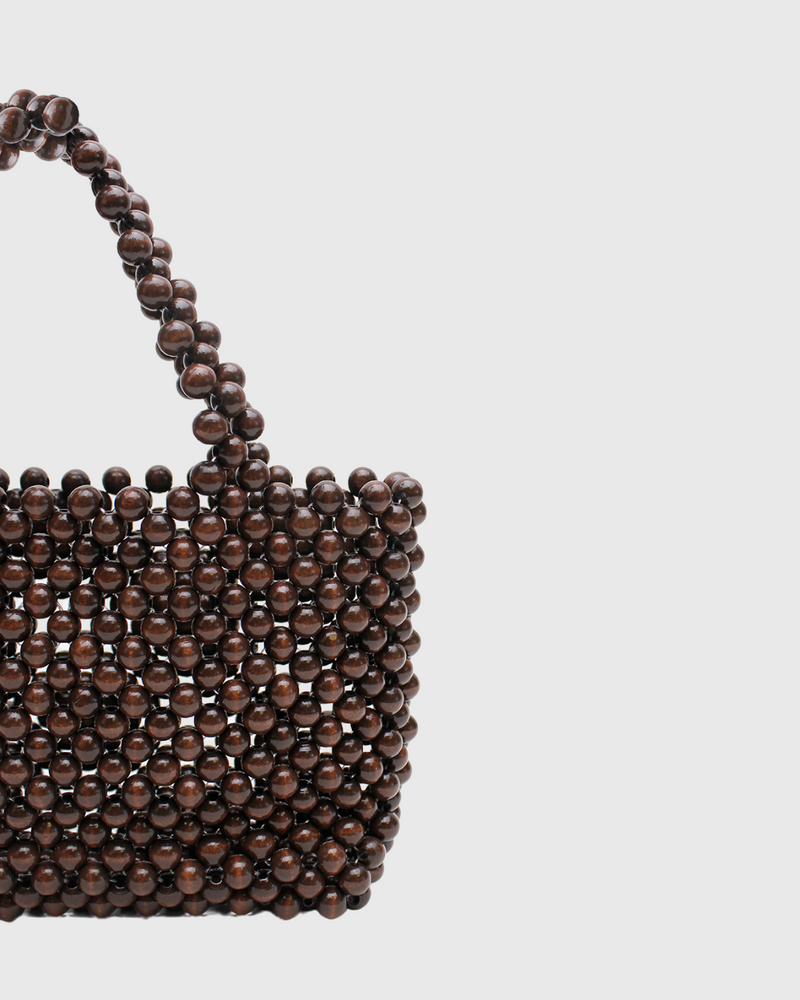 Bonbon Beaded Bag Brown