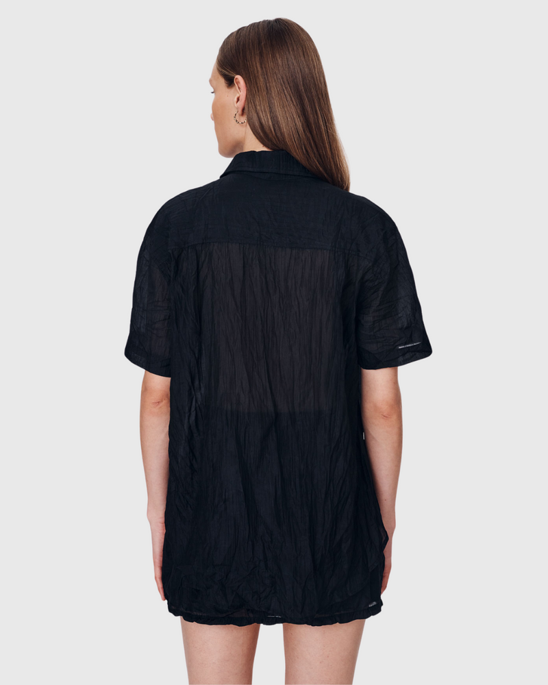 Mason Silk Shirt Noir