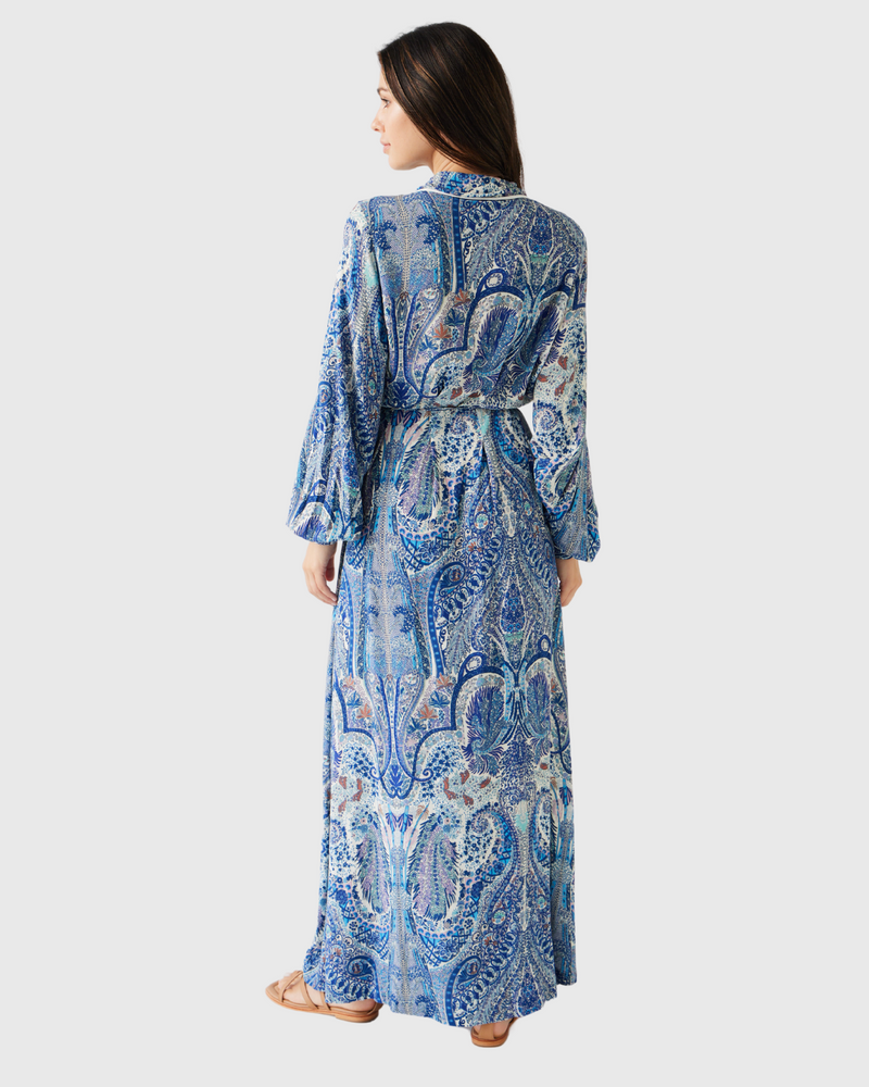 Yoyo Dress Blue Paisley