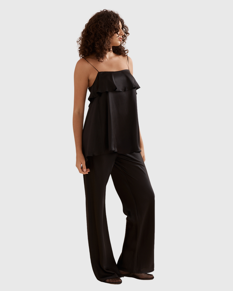 Ophelia Pant Black Silk