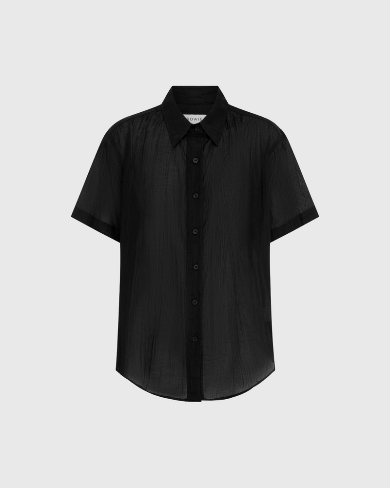 Mason Silk Shirt Noir