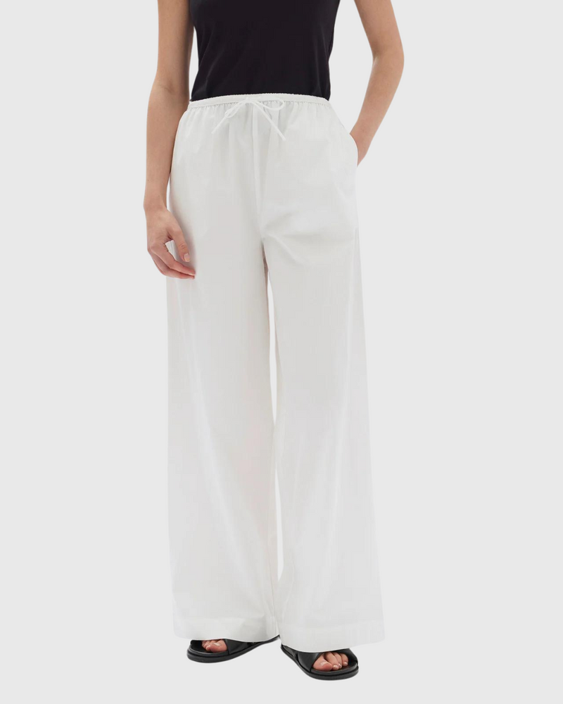 philipa poplin pant white