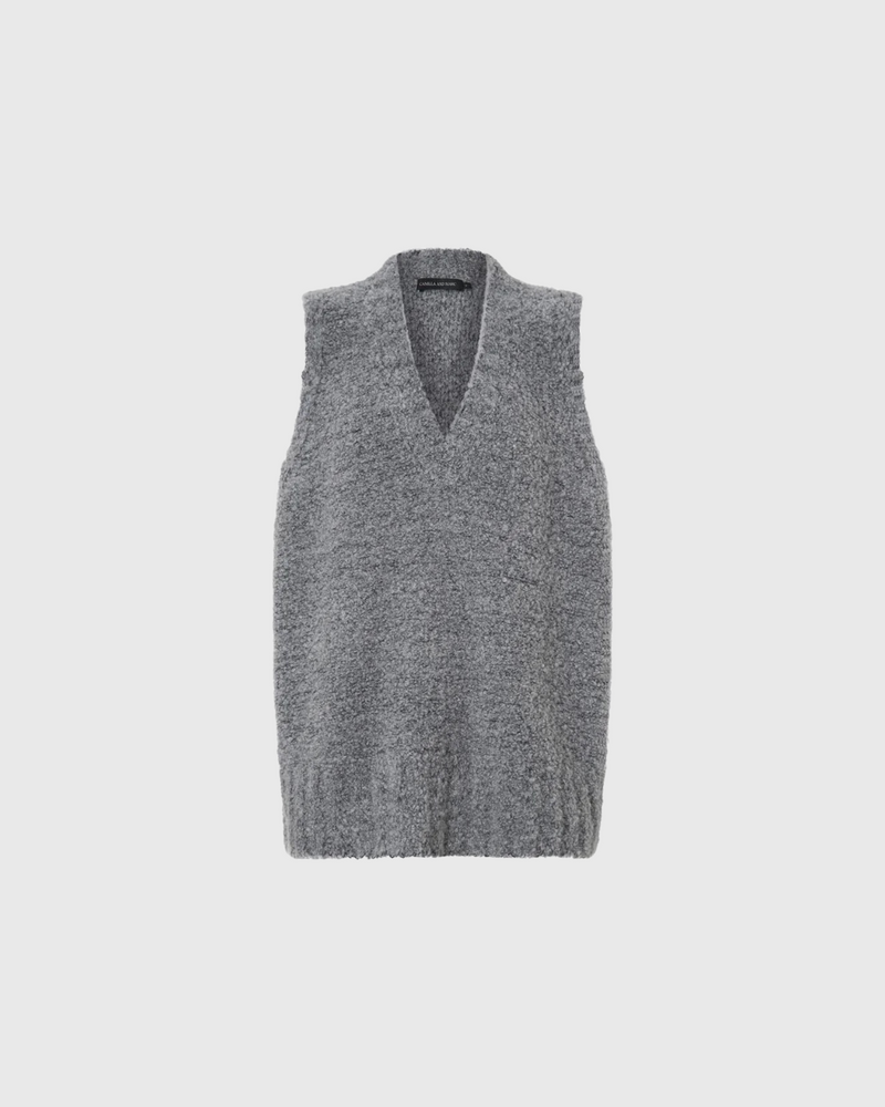 Izara Knit Vest Charcoal Navy