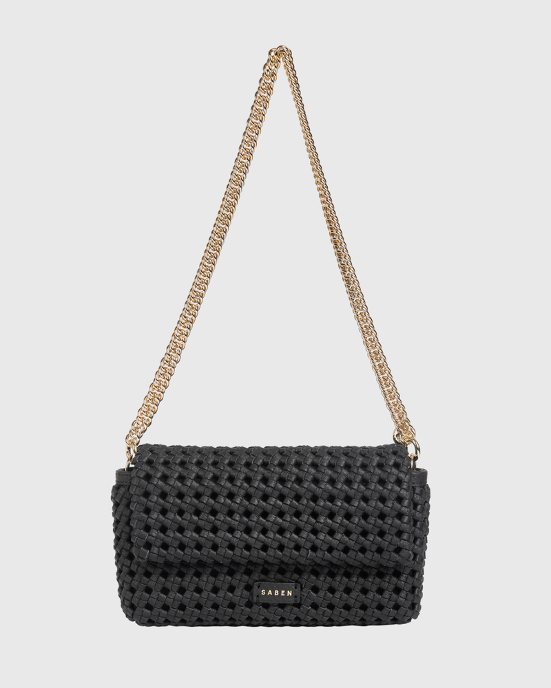 Milla Shoulder Bag Black Fine Braid