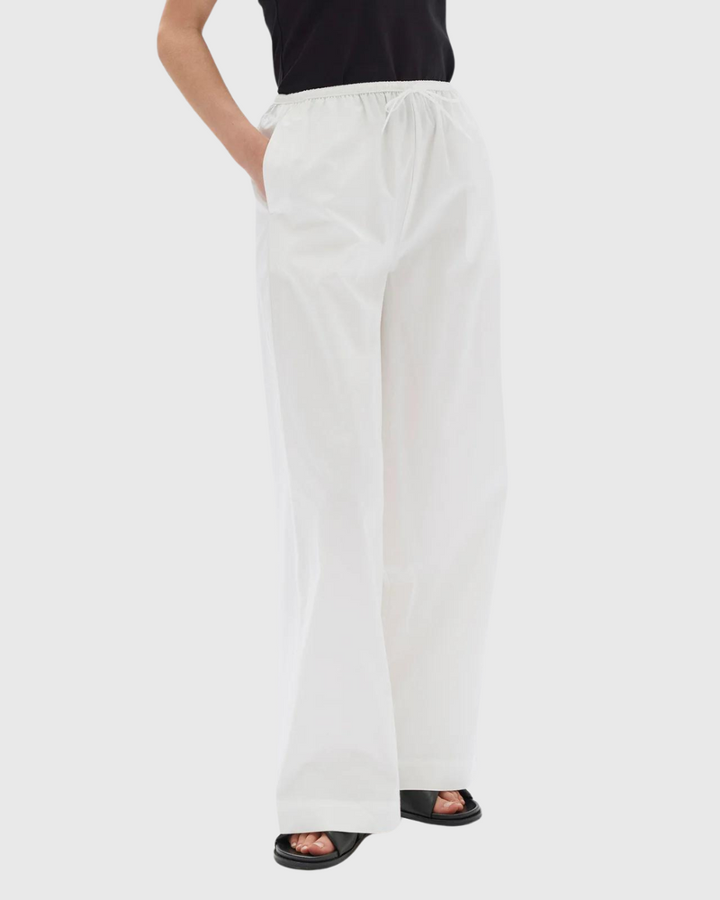 philipa poplin pant white