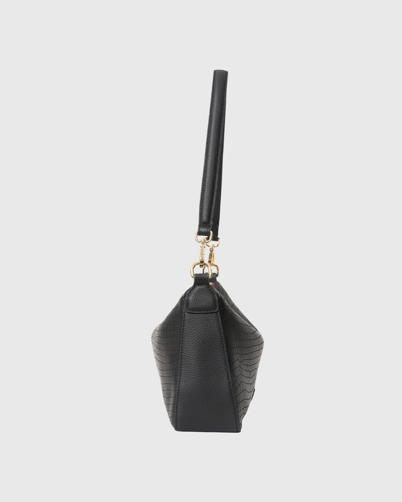 Dane Shoulder Bag Black Luxe Emboss