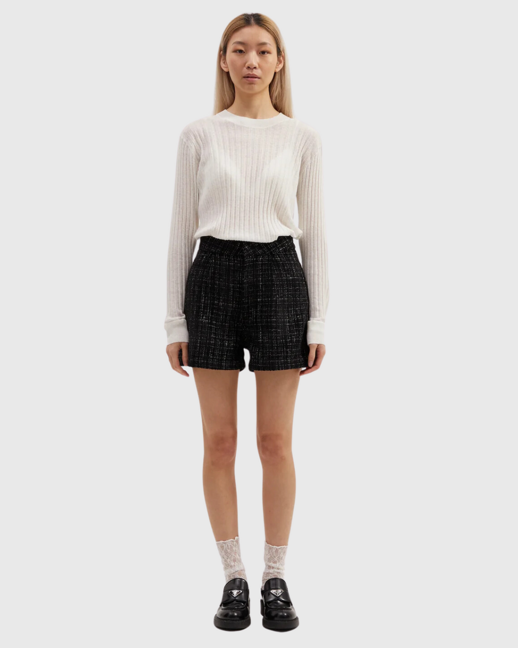 Kyla Shorts Black Boucle