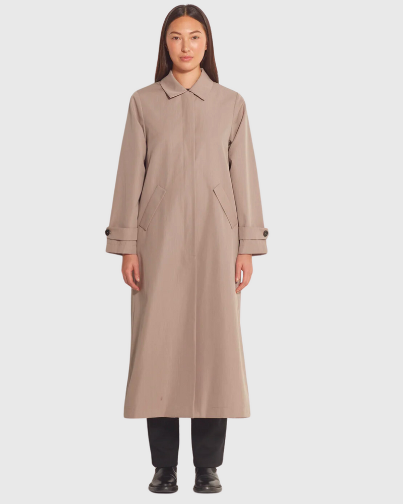 Cleo Trench (Soft Twill Suiting) Taupe