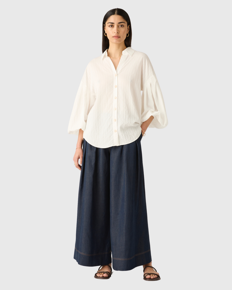 Cleo Denim Wide Leg Pant Indigo