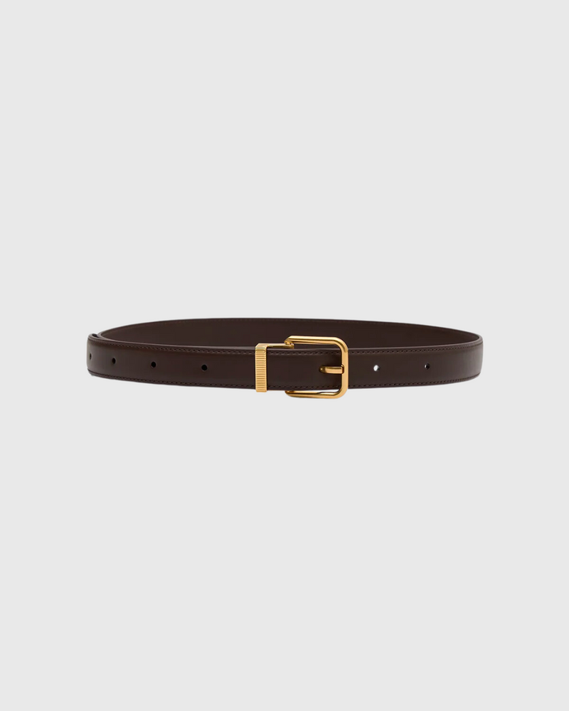 Emersyn Belt Chocolate + Gold