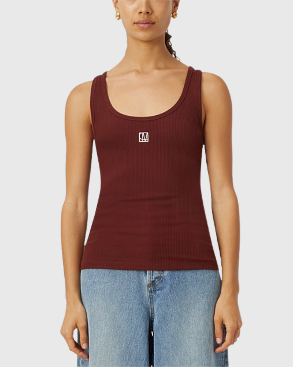 Nora Scoop Neck Tank Chestnut Brown