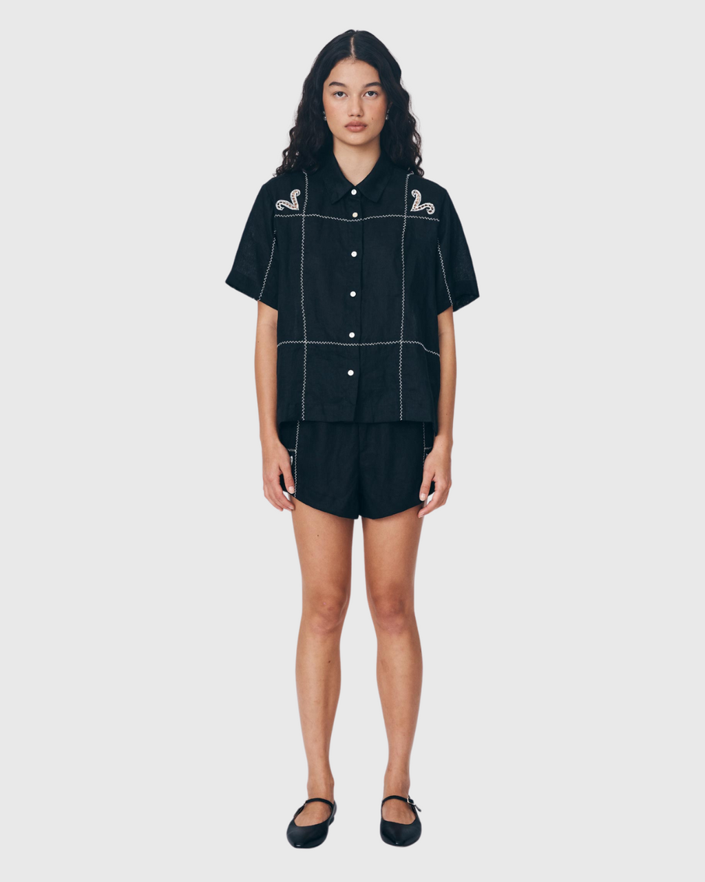 Aries Linen Shirt Noir