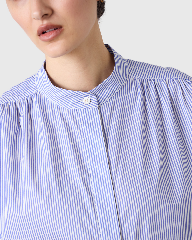 Gabi Stripe Blouse Blue/White Stripe