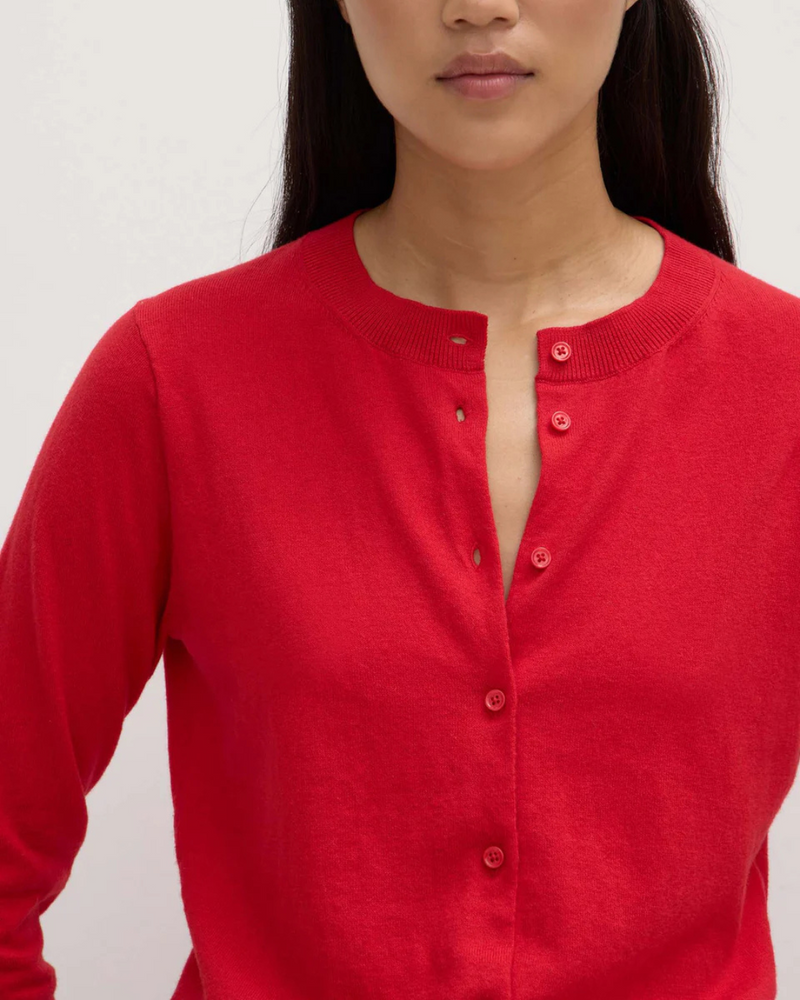 Semra Cotton Cashmere Cardigan Goji