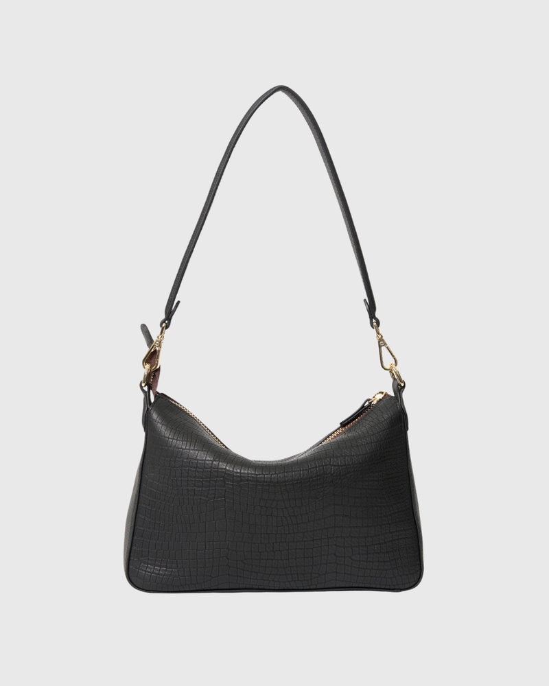 Dane Shoulder Bag Black Luxe Emboss