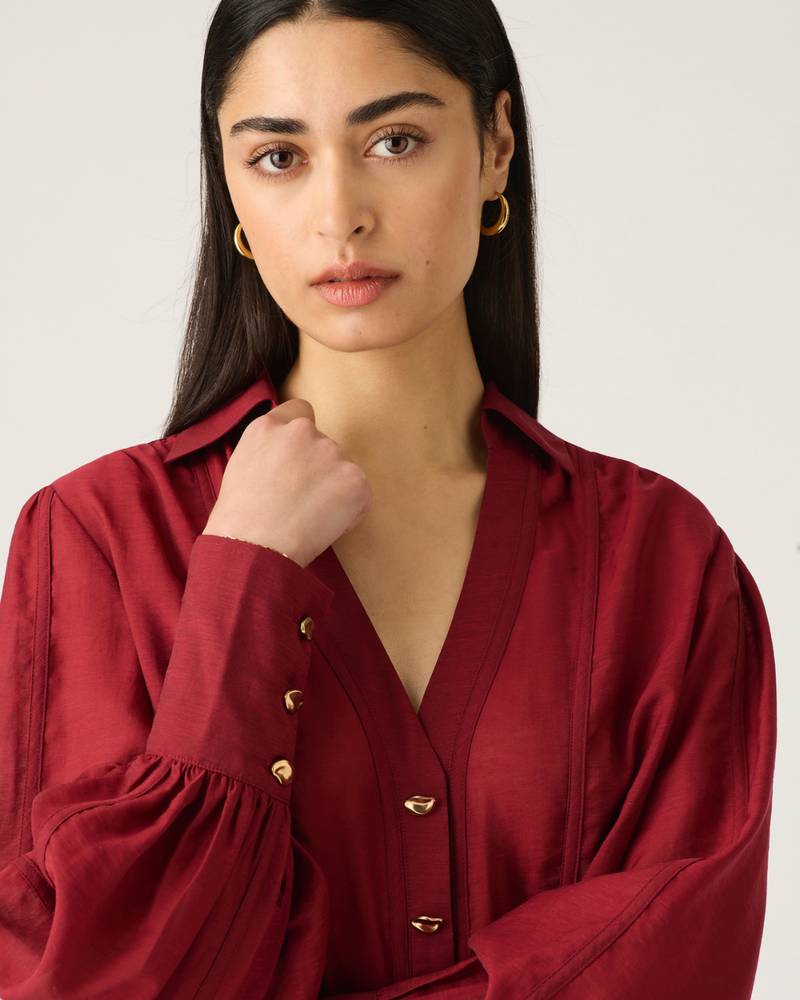 Astra Blouse Wine