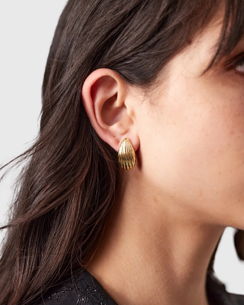 Ocean's Edge Earrings Gold