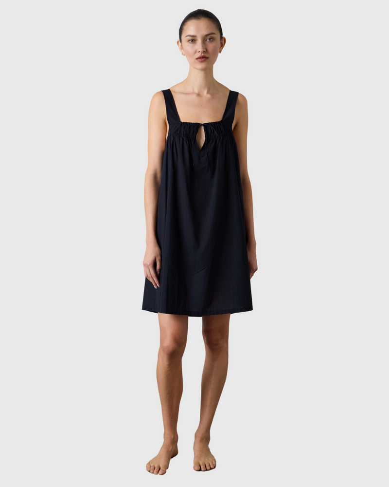 Camilla Cotton Camisole Night Dress Black