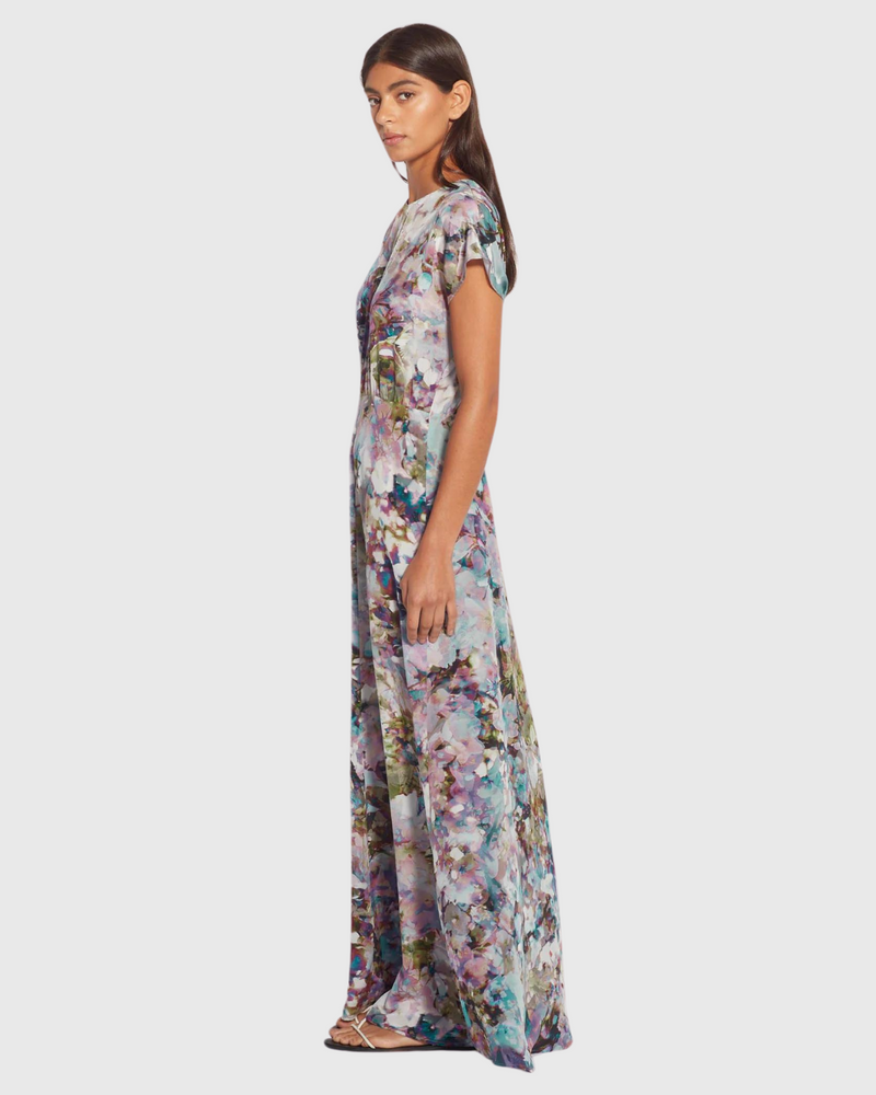 Paloma Dress (Blossom Silk) Azure