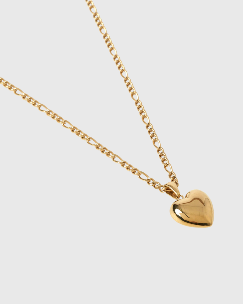 Rose Heart Necklace Gold