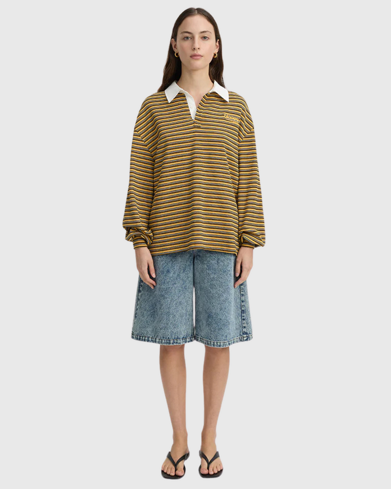 Ellie Polo Top Mustard