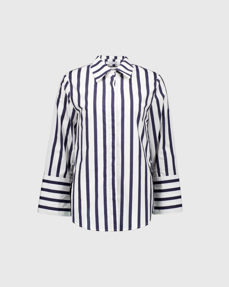 Mark Shirt Navy Stripe