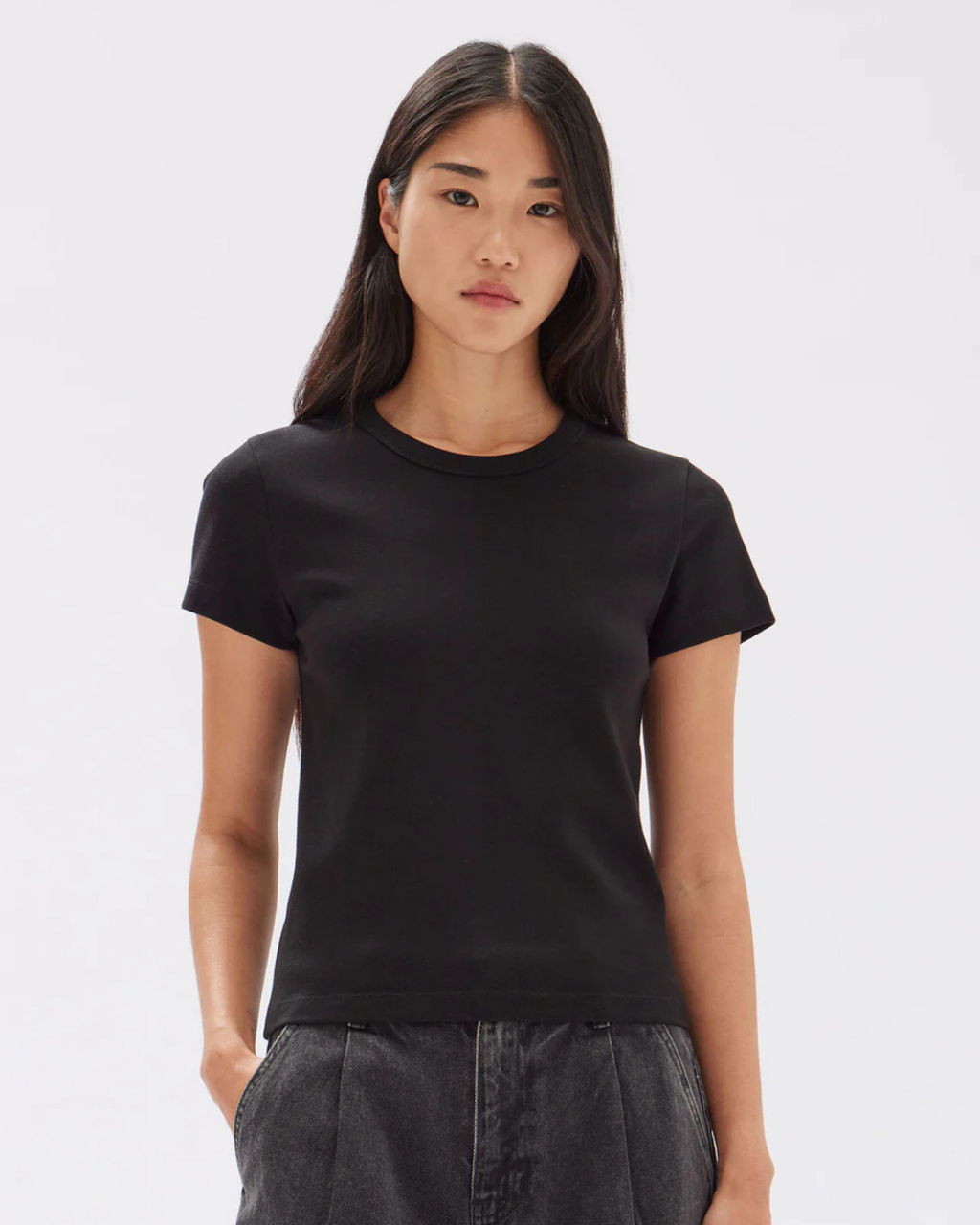 Lyla Cap Sleeve Tee Black