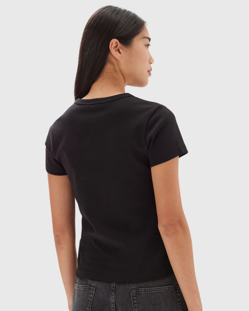 Lyla Cap Sleeve Tee Black