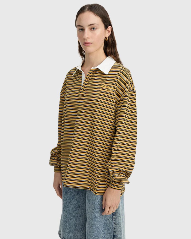 Ellie Polo Top Mustard